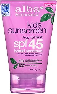 Alba Botanica Natural Protection Very Emollient SPF 45 Sunscreen, 4 Ounce