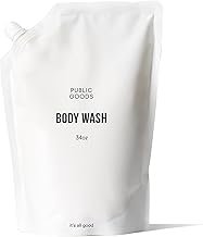 Public Goods Body Wash for Men and Women | Natural Soap for Bath & Shower | Body Scrub Made with Organic Essential Oils | Sulfate & Paraben Free | Vegan Friendly | 34 Fl Oz Refill