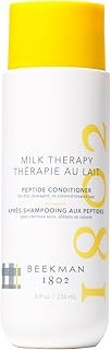 Beekman 1802 Milk Therapy Peptide Conditioner – Boosts Hair Softness & Shine with Goat Milk Proteins, Brazilian Flex Peptide Bond & Hydrolyzed Collagen, Safe for Color-Treated Hair, 8.45 fl oz