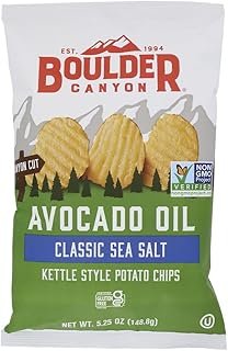 Boulder Canyon Avocado Oil Canyon Cut Potato Chips Sea Salt - 5.25 oz