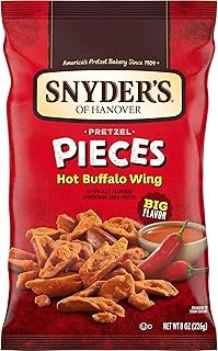 Snyder's of Hanover Pretzel Pieces, Hot Buffalo Wing, 8 Oz (Pack of 6)