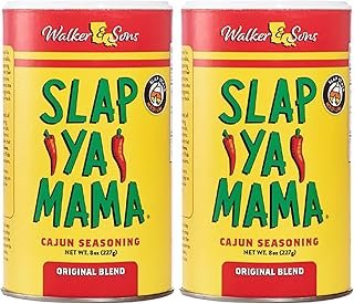 SLAP YA MAMA Cajun Seasoning from Louisiana, Original Blend, No MSG and Kosher, 8 Ounce (Pack of 2)