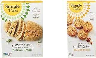Simple Mills Almond Flour Baking Mix and Crunchy Cookies Bundle - Gluten Free, Plant Based