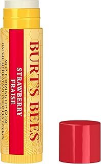 Burt's Bees 100% Natural Origin Moisturizing Lip Balm, Strawberry with Beeswax & Fruit Extracts - 1 Tube