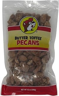 Buc-ees Butter Toffee Pecans in a Resealable Bag, 12 Ounces