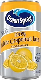 Ocean Spray 100% White Grapefruit Juice, 7.2 oz Cans (Pack of 24)