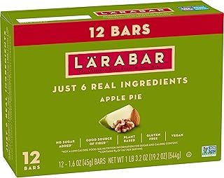 Larabar Apple Pie, Gluten Free Vegan Fruit & Nut Bars, 1.6 oz bars, 12 ct