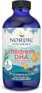 Nordic Naturals Children’s DHA, Strawberry - 8 oz for Kids - 530 mg Omega-3 with EPA & DHA - Brain Development & Function - Non-GMO - 96 Servings