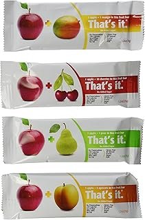 That's It Natural Fruit Bars Variety Pack, Apple+Mango, Apple+Pear, Apple+Cherry & Apple+Apricot, 1.2 Ounce (Pack of 12)