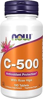 NOW Foods Supplements, Vitamin C-500 with Rose Hips, Antioxidant Protection*, 100 Tablets