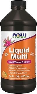 NOW Foods Supplements, Liquid Multi, Tropical Orange Flavor, Fast Absorption, with Added Phytonutrients, 16-Ounce