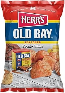 HERR'S Old Bay Potato Chips 6 BAGS 2.3/8 oz.