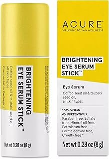 Acure Brightening Eye Serum Stick, Eye Serum, Coffee Seed Oil & Tsubaki Seed Oil, For All Skin Types, 0.28 oz