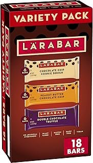 Larabar Chocolate Variety Pack, Fruit and Nut Bars, Gluten Free and Vegan, 28.8 oz, 18 Ct