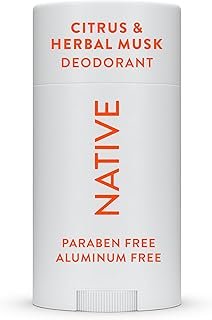 Native Aluminum-Free Clean Deodorant with Natural Derived Ingredients, 72HR odor control | Deodorant for Women and Men | Baking Soda, Coconut Oil, Shea Butter | Citrus & Herbal Musk