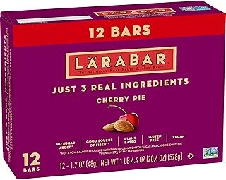 Larabar Cherry Pie, Gluten Free Vegan Fruit & Nut Bars, 1.6 oz bars, 12 ct