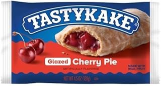Tastykake Glazed Cherry Pie, Real Fruit Filling, 4.5 oz - (Pack of 6)
