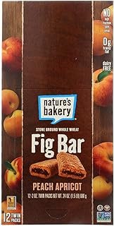 Nature's Bakery Whole Wheat Fig Bar, Peach Apricot, 2 Ounce (Pack of 12)