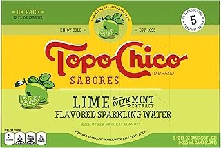 Topo Chico Sabores Lime with Mint Extract 12oz 8pk