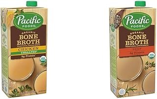 (Bundle of 4) Pacific Foods Organic Broths, 32oz Cartons