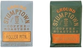 STUMPTOWN COFFEE ROASTERS Medium Roast Ground Coffee Bundle - Organic Holler Mountain and Hair Bender 12 Ounce Bag, 24 Ounces (2 Bags of 12 Ounces)