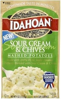 Idahoan Sour Cream and Chives Mashed Potatoes 4 oz. (Pack of 4)