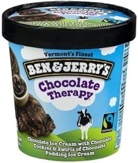 Ben & Jerry's Non-GMO, Cage-Free, Fairtrade Ingredient Ice Cream Pints, Pack of 6 (Chocolate Therapy)