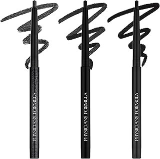 Physicians Formula Eye Booster Gel Black Eyeliner Set of 3, Shimmer, Satin, Matte, Water-Resistant, Smudge Resistant, Lasts All Day