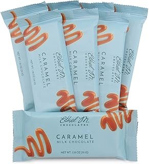 Ethel M Chocolates Premium Milk Chocolate Caramel Bars Set of 8, Sweet, Creamy, Small Batch, RIch and Irresistable