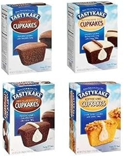 Tastykake Variety Family Pack Cupcakes - Cofffee - Creme - Buttercreme - Chocolate - 4 Packages