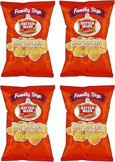 Better Made Special Potato Chips - (4) x 8.5-10oz Bags - (Pack of 4) - Choose Your Flavor! (BBQ) - Crispy, Crunchy, Salty Snacks Made From Fresh Potatoes - Gluten Free - Family Owned and Operated