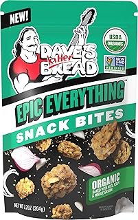Dave's Killer Bread Epic Everything Organic Snack Bites, Everything Flavor Organic Snacks, 7.2 oz