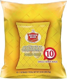 Better Made Special Original Potato Chips Ten Pack (10) x Lunch Snack Bags 1oz (Pack of 10)
