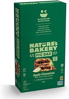 Nature's Bakery Whole Wheat Fig Bar, Vegan + Non-GMO, Apple Cinnamon (12 Count)