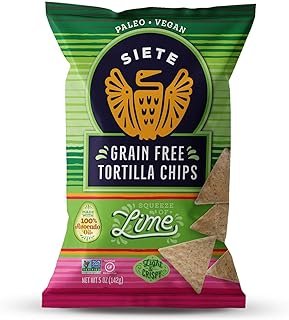 Siete Lime Grain Free Tortilla Chips, 5 oz bags (1 PACK)