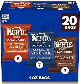 Kettle Brand Potato Chips Variety Pack, 1 Oz, 20 Ct