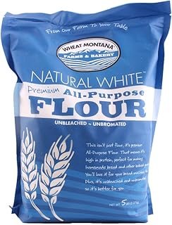 Wheat Montana Natural White All-Purpose Flour, 5 Pound (Pack of 8)