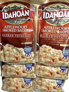 Idahoan Applewood Smoked Bacon Flavored Mashed Potatoes, 4oz Pouch (Pack of 6)