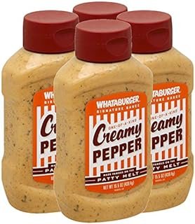 (4-PACK) Whataburger One-of-a-kind Creamy Pepper Sauce - 15.5oz Bottle
