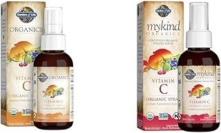 Garden of Life Organics Vitamin C Spray Bundle - Orange Tangerine and Cherry Tangerine, 60mg Vitamin C Supplements, Antioxidants for Immune Support and Skin Health, 2 fl oz Liquid Drops