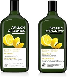 Avalon Organics Clarifying Lemon Shampoo, 11 oz. (Pack of 2)