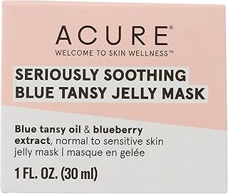 Acure Soothing Blue Tansy Jelly Facial Mask, Vegan, 1 Fluid Ounce (Pack of 1)