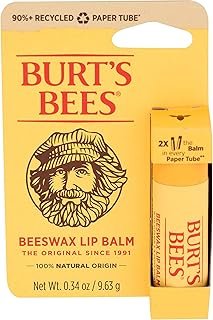Burts Bees Original Beeswax Lip Balm, 0.34 Oz
