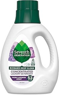 Seventh Generation Concentrated Laundry Detergent, Stain Fighting Formula, Fresh Lavender scent, 40 oz (53 Loads)