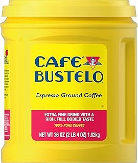 Café Bustelo Espresso Dark Roast Ground Coffee, 36 Ounces (Pack of 6)