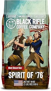 Black Rifle Coffee Company Spirit of 76, 18oz Bag, Ground Coffee Medium Roast - Roasted Blend Made from Arabica Beans - Colombian & Brazilian Beans - Veteran Founded & American Made