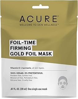Acure Foil Time Firming Gold Foil Mask Single, 0.67 Fl Oz