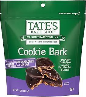 Tate's Bake Shop Cookie Bark, Chocolate Chip Cookies with Dark Chocolate and Sea Salt, 5 oz