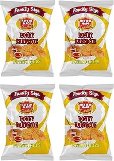 Better Made Special Potato Chips - (4) x 8.5-10oz Bags - (Pack of 4) - Choose Your Flavor! (HONEY BBQ) - Crispy, Crunchy, Salty Snacks Made From Fresh Potatoes - Gluten Free - Family Owned