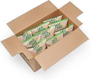 Late July Snacks, Dippers, Organic White Corn Tortilla Chips, 7.4-oz. Bag (Pack of 9)